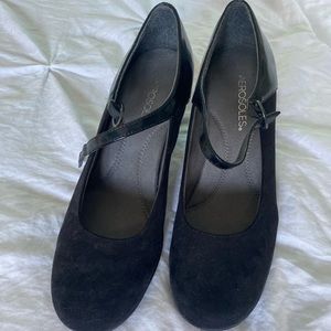 aerosoles black square toe heels